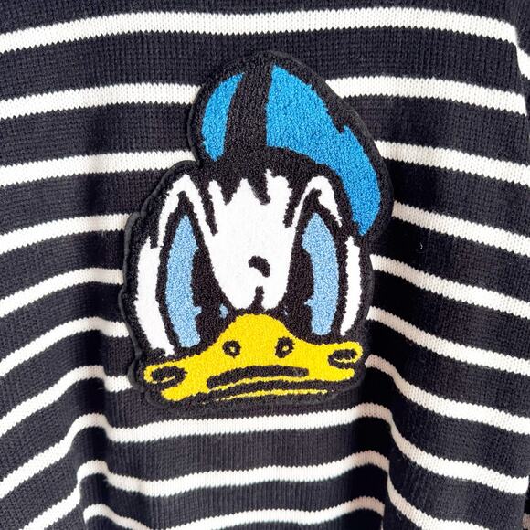 Disney x Forever 21 Men’s Striped Knit Terry Donald Duck Sweater Anniversary S - Picture 4 of 9